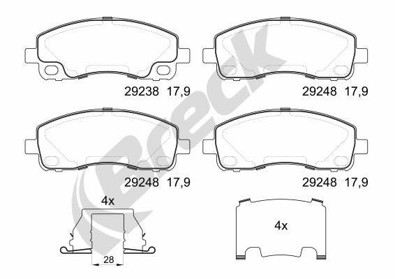Set placute frana,frana disc 29238 00 703 00 BRECK